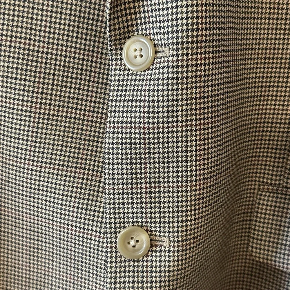 Lauren Ralph Lauren Mens 100% Wool Blazer Houndstooth Multi Sport Coat Sz 42L